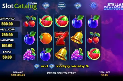 Bildschirm2. Stellar Diamonds slot