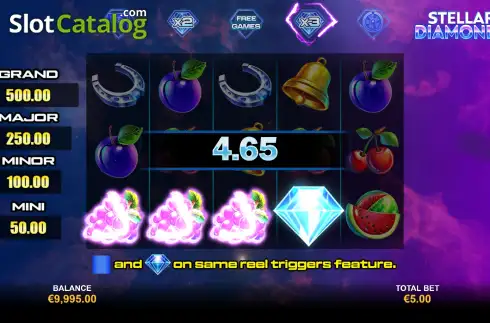 Bildschirm3. Stellar Diamonds slot