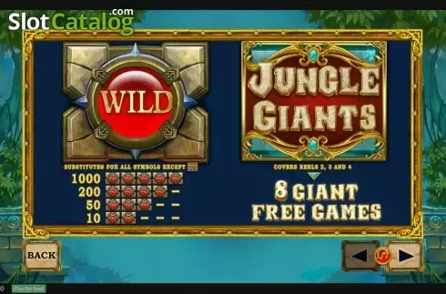 Paytable 1. Jungle Giants slot