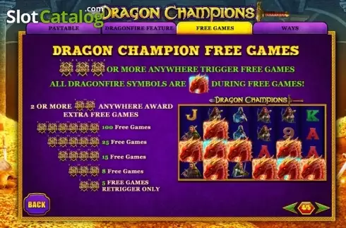 Pantalla8. Dragon Champions Tragamonedas 