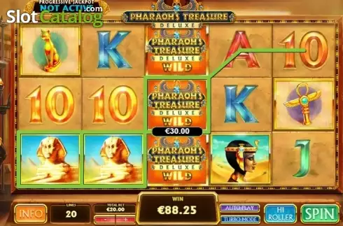 Win Screen . Pharaoh's Treasure Deluxe slot