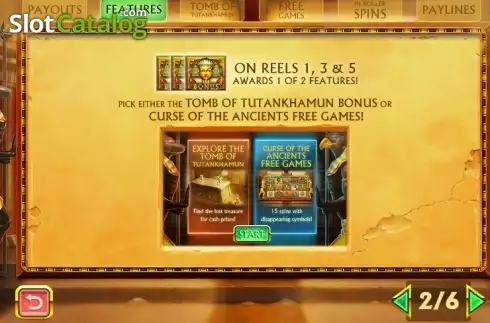 Ekran6. Pharaoh's Treasure Deluxe yuvası