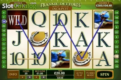 Ecran4. Frankie Dettori's Magic Seven Jackpot slot