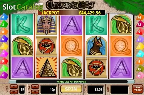 Screenshot2. Cleopatras Chest slot
