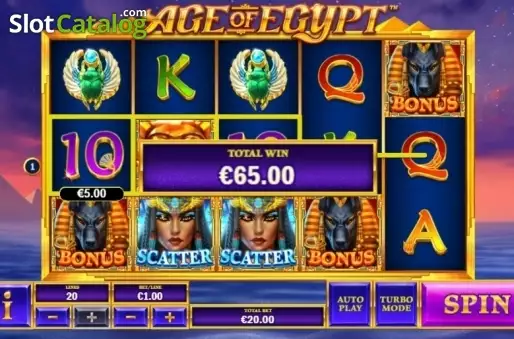 Win Screen . Age of Egypt slot