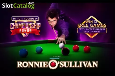 Intro Game screen. Ronnie O'Sullivan: Sporting Legends slot