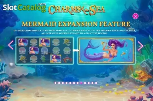 Paytable 8. Charms of the Sea slot
