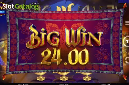 Big Win Screen. Genie Almighty slot