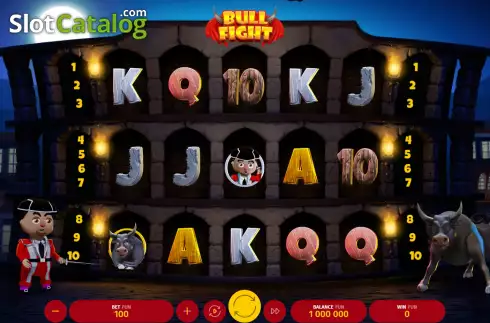 Game Screen. Bull Fight (PoggiPlay) slot