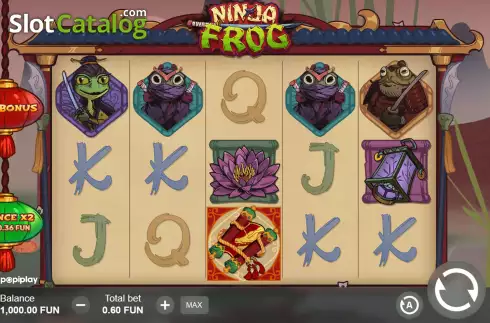 画面2. Ninja Frog カジノスロット