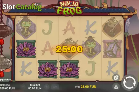 Win screen. Ninja Frog slot