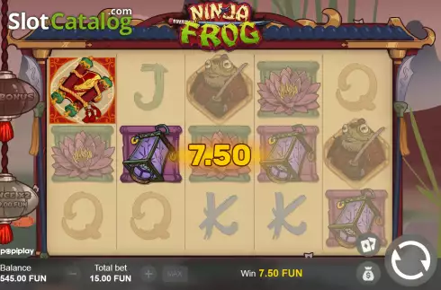 Win screen 2. Ninja Frog slot