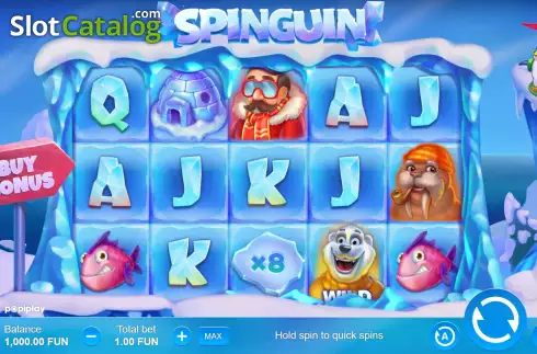 Game Screen. Spinguin slot