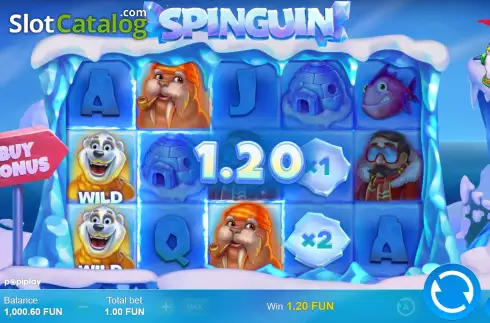 Win Screen 2. Spinguin slot