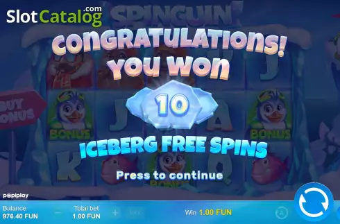 Free Spins Win Screen 2. Spinguin slot