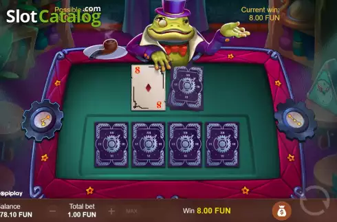 Risk Game screen. Tik Tak Toad slot