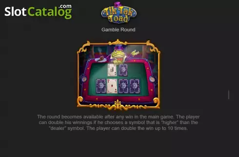 Game Features screen 4. Tik Tak Toad slot
