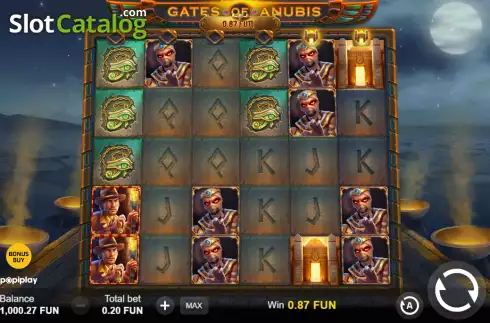 Bildschirm2. Gates of Anubis slot