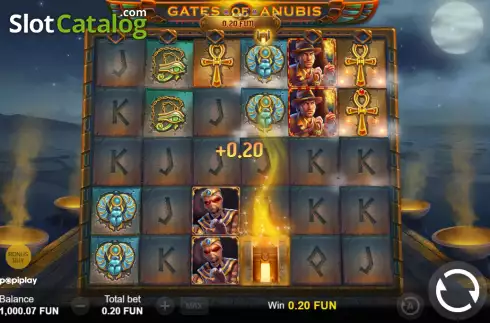 Win screen. Gates of Anubis slot