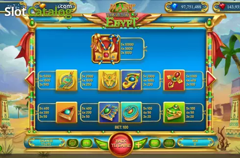 Bildschirm7. Magic Treasures of Egypt slot