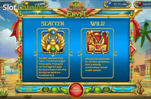 Bildschirm8. Magic Treasures of Egypt slot