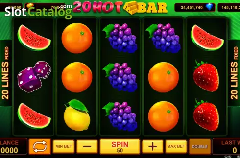 画面2. 20 Hot Bar カジノスロット