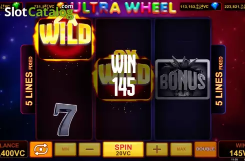 Win Screen. Ultra Wheel slot