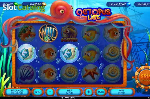Pantalla3. Octopus Life Tragamonedas 
