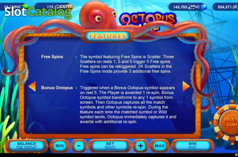 画面6. Octopus Life カジノスロット