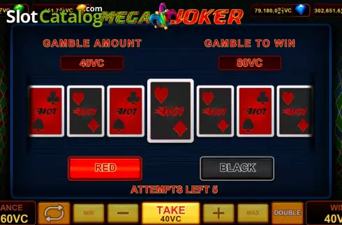 Risk Game Screen. Mega Joker (Popok Gaming) slot
