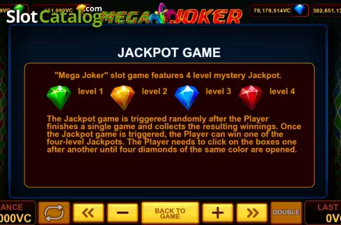 Jackpot Feature Screen. Mega Joker (Popok Gaming) slot