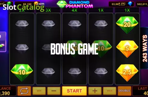 Bonus Game screen. Diamond Phantom slot