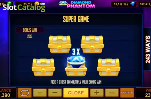 Bonus Game screen 4. Diamond Phantom slot