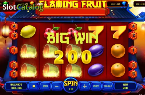 Win screen 2. Flaming Fruit (Popok Gaming) slot