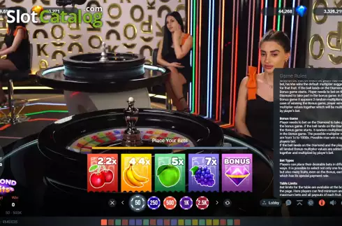画面7. Diamond Fruits (Popok Gaming) カジノスロット