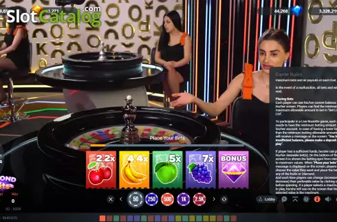 Game Rules screen 3. Diamond Fruits (Popok Gaming) slot