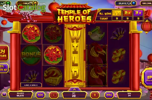 画面4. Temple of Heroes (Popok Gaming) カジノスロット