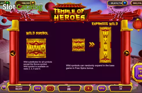 Ecran9. Temple of Heroes (Popok Gaming) slot