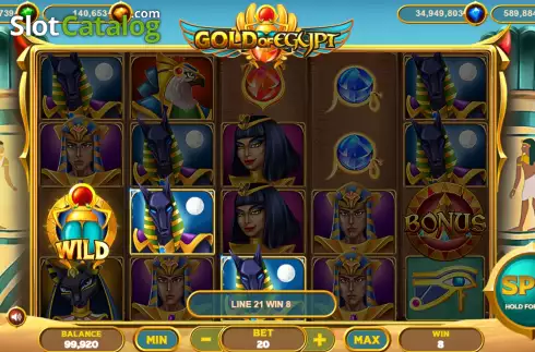 画面3. Gold of Egypt (Popok Gaming) カジノスロット