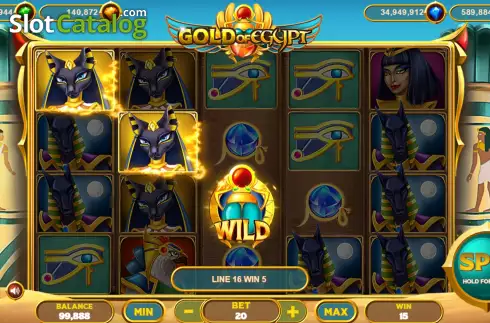 画面4. Gold of Egypt (Popok Gaming) カジノスロット
