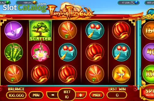 Bildschirm2. Flaming Phoenix (Popok Gaming) slot