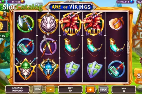 Écran2. Age of Vikings (Popok Gaming) Machine à sous