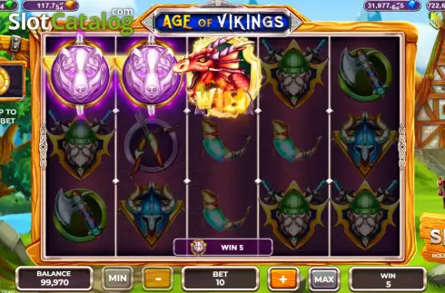 Écran3. Age of Vikings (Popok Gaming) Machine à sous