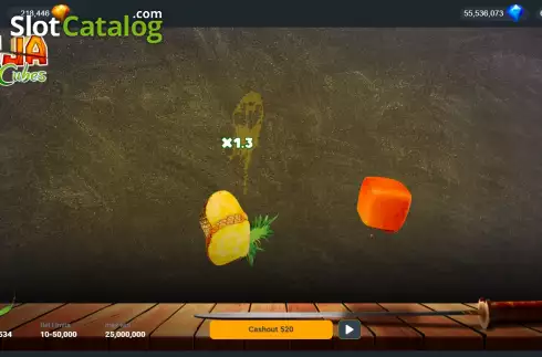 Bildschirm3. Ninja Fruit Cubes slot
