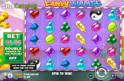 Reel screen. Candy Village slot