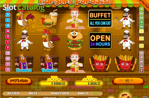 Bildschirm2. Burgers Paradise slot