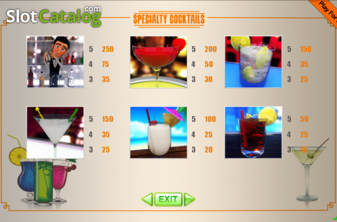 画面7. Cocktails カジノスロット