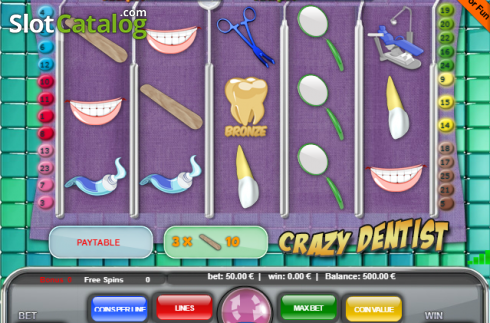 Bildschirm2. Crazy Dentist slot
