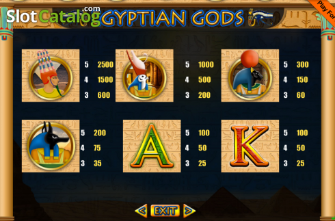 Οθόνη7. Egyptian Gods (Portomaso Gaming) Κουλοχέρης 