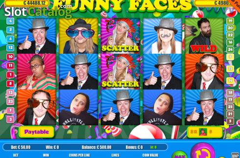 Bildschirm2. Funny Faces slot